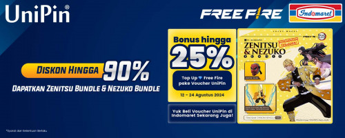 Top Up Diamonds Pakai Voucher UniPin, Diskon hingga 90% untuk Zenitsu & Nezuko Bundle + Bonus hingga 25% UniPin Credits